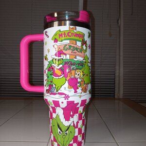 40 oz Grinch wrapped Stanley Quencher